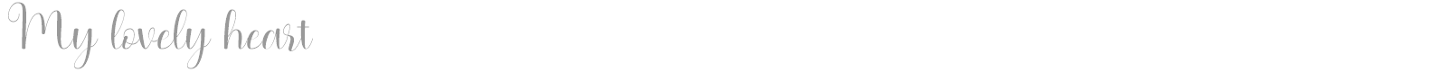 My Lovely Heart font preview